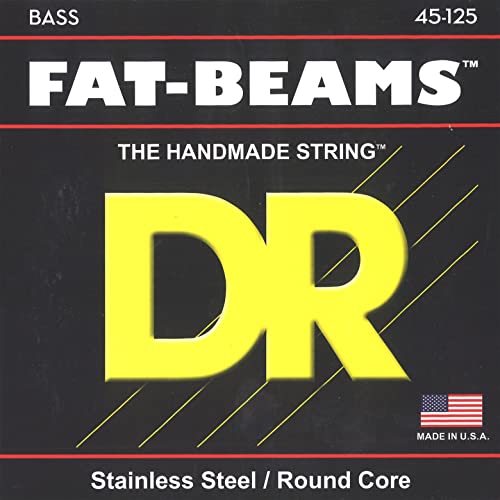 Book Cover DR Strings FAT-BEAM Bass Guitar Strings (FB5-45), Silver