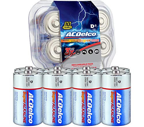 Book Cover ACDelco D Super Alkaline Batteries, 8-Count