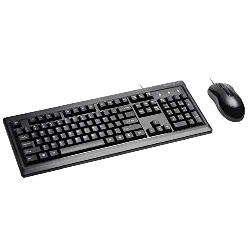 Book Cover Kensington Mouse-in-a-Box and Keyboard Wired USB Desktop Set (K72436AM), Black