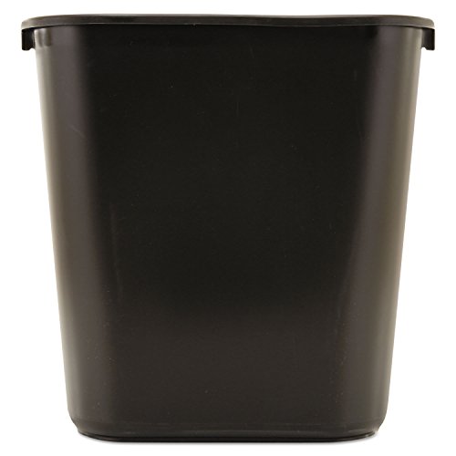 Book Cover Rubbermaid Commercial Soft Molded Plastic Wastebasket, 7 Gal, Black