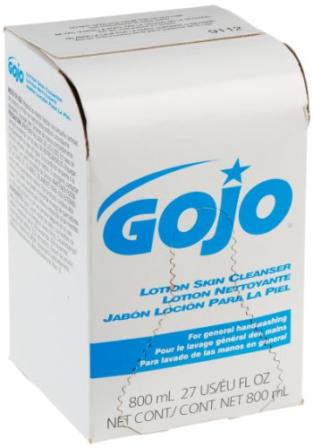 Book Cover GOJO 800 Series Lotion Soap Skin Cleanser, Light Floral Scent, 800 mL Lotion Soap Refill for Bag-in-Box Soap Dispenser (Case of 12) - 9112-12