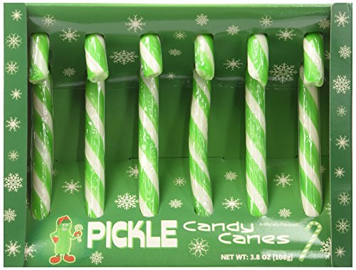 Book Cover Fancy Pickle flavored Candy Canes, 3.8 OZ