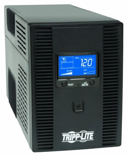 Book Cover Tripp Lite 1500VA 900W UPS Battery Back Up, AVR, LCD Display, Line-Interactive, 10 Outlets, 120V, USB, Tel & Coax Protection, 3 Year Warranty & $250,000 Insurance (SMART1500LCDT)
