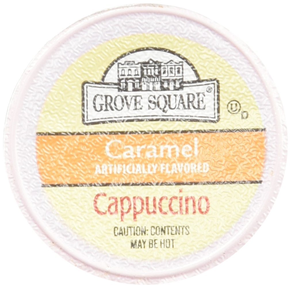 Book Cover Grove Square Caramel Cappuccino 96 Single Serve Cups Caramel 96 Count (Pack of 1)