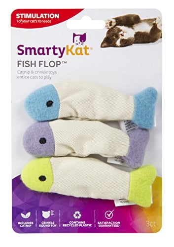 Book Cover SmartyKat Fish Flop Cat Catnip Crinkle Toys