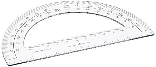 Book Cover Sparco Plastic Protractor, 6-Inch Long, Clear (SPR01490)