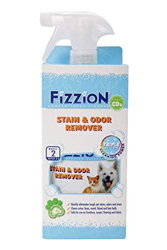 Book Cover Fizzion Pet Stain & Odor Remover 23oz Empty Spray Bottle with 2 Refills (Makes 46oz)
