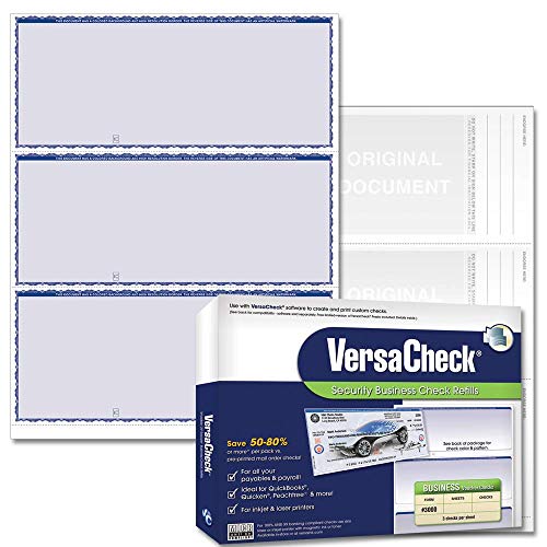 Book Cover VersaCheck Security Business Check Refills: Form #3000 Business Voucher - Blue - Premium - 250 Sheets