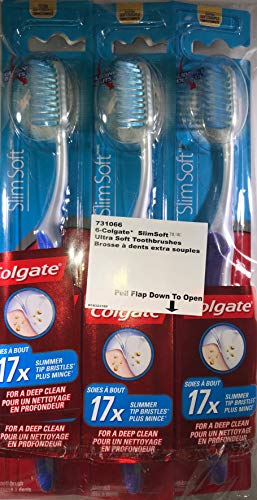 Book Cover Colgate Slim Soft Ultra Soft Toothbrush Pack3