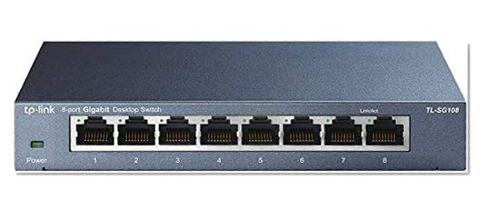 Book Cover TP-Link 8 Port Gigabit Ethernet Network Switch | Ethernet Splitter | Sturdy Metal w/Shielded Ports |Plug-and-Play | Traffic Optimization | Unmanaged (TL-SG108)