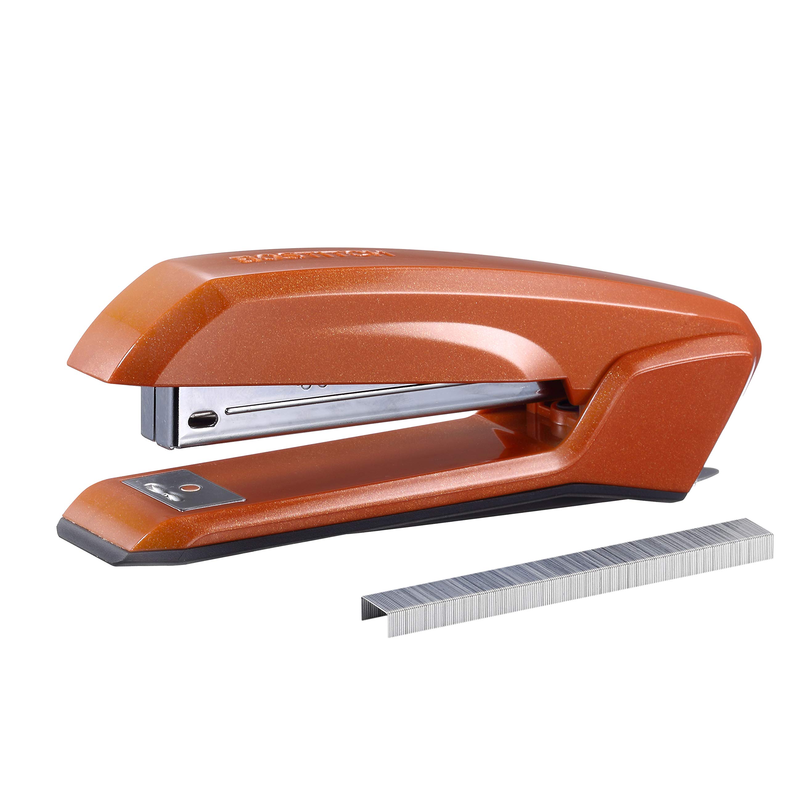 Book Cover Bostitch Office B210R-ORG Ascend 3 in 1 Stapler with Integrated Remover & Staple Storage, Orange (B210-ORG), Full Size