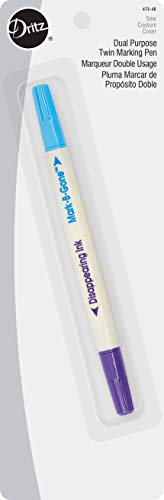 Book Cover Dritz Ink Dual Purpose Marking Pen-Blue and Purple