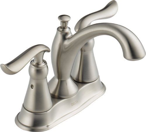 Book Cover Delta Faucet Linden 2-Handle Centerset Bathroom Faucet with Diamond Seal Technology and Metal Drain Assembly, Stainless 2594-SSMPU-DST