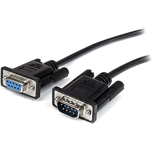 Book Cover StarTech.com 3m Black Straight Through DB9 RS232 Serial Cable - DB9 RS232 Serial Extension Cable - Male to Female Cable (MXT1003MBK)