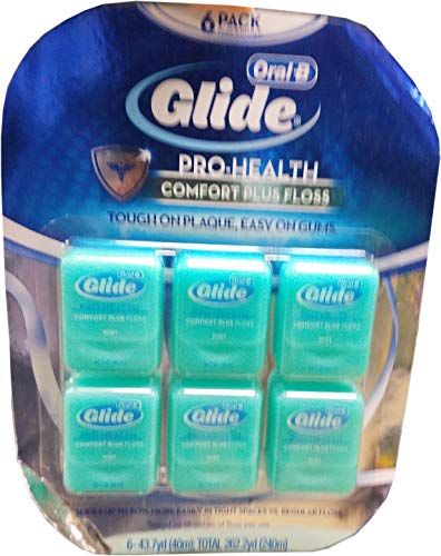 Book Cover Glide Floss Comfort Plus, 6 Count, 48.1 Yards Each, 288.7 Yards Total