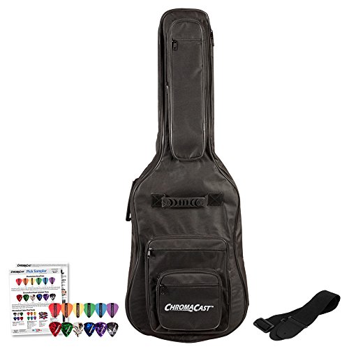 Book Cover GO-DPS ChromaCast Electric Guitar 6-Pocket Padded Gig Bag with Guitar Strap and Pick Sampler