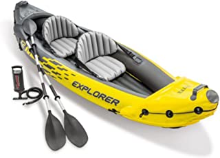 Book Cover Intex Explorer K2 Kayak, 2-Person Inflatable Kayak Set with Aluminum Oars and High Output Air Pump