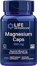 Book Cover Life Extension Magnesium Caps 500 mg â€“ Essential Mineral Blend For Cardiovascular & Whole-Body Health â€“ Gluten-Free, Non-GMO, Vegetarian -100 Vegetarian Capsules