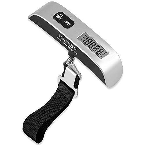 Book Cover Camry Digital Luggage Scale, Portable Handheld Baggage Scale for Travel, Suitcase Scale with hook,110 Pounds, Battery Included