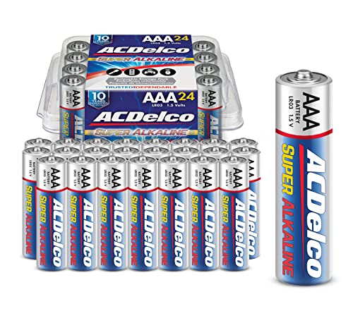 Book Cover ACDelco 24-Count AAA Batteries, Maximum Power Super Alkaline Battery, 10-Year Shelf Life