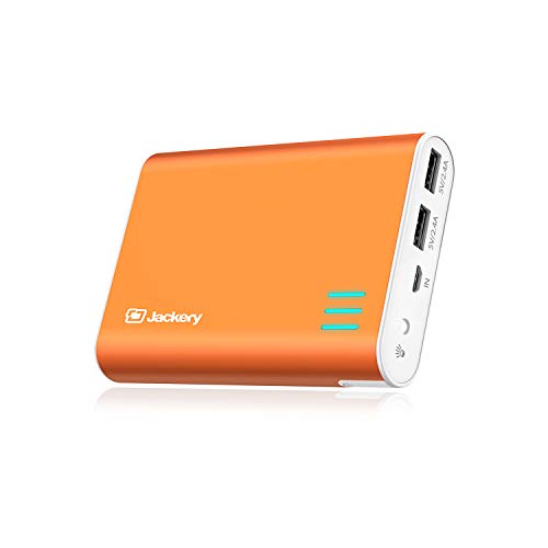 Book Cover Jackery External Battery Charger Giant+ 12000mAh Power Outdoors Dual USB Portable Battery Charger/External Battery Pack/Phone Backup Power Bank with Emergency Flashlight for iPhone, Samsung-Orange