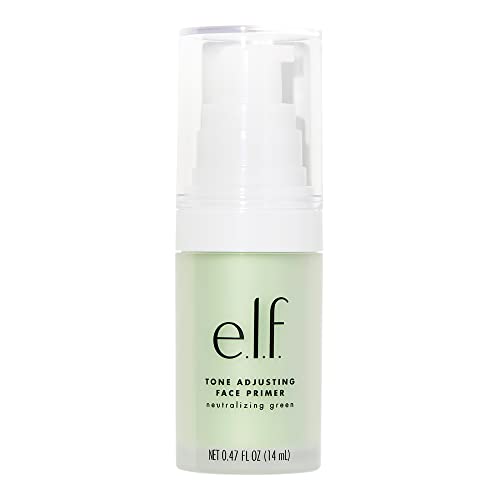 Book Cover e.l.f. Tone Adjusting Face Primer, Makeup Primer For Neutralizing Uneven Skin Tones & Redness, Grips Makeup To Last, Vegan & Cruelty-free, Small