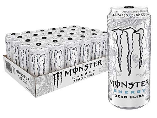 Book Cover Monster Energy Zero Ultra, Sugar Free Energy Drink, 16 Ounce (Pack of 24)