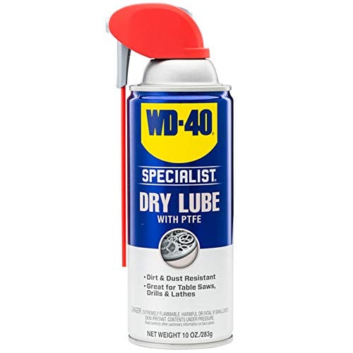 Book Cover WD-40 300052 Specialist Dirt & Dust Resistant Dry Lube PTFE Spray with SMART STRAW SPRAYS 2 WAYS, 10 OZ