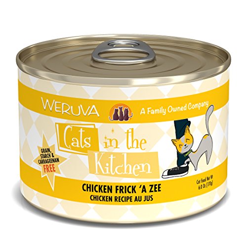 Book Cover Weruva Cats in the Kitchen, Chicken Frick 'A Zee with Chicken Au Jus Cat Food, 6oz Can (Pack of 24), Yellow