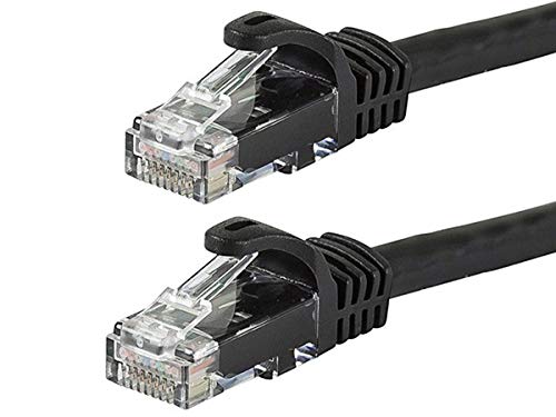 Book Cover Monoprice Flexboot Cat6 Ethernet Patch Cable - Network Internet Cord - RJ45, Stranded, 550Mhz, UTP, Pure Bare Copper Wire, 24AWG, 10ft, Black