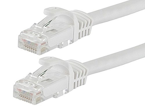 Book Cover Monoprice Flexboot Cat6 Ethernet Patch Cable - Network Internet Cord - RJ45, Stranded, 550Mhz, UTP, Pure Bare Copper Wire, 24AWG, 3ft, White