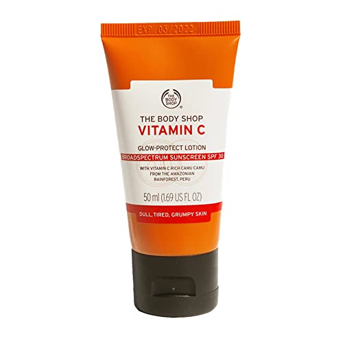 Book Cover The Body Shop Vitamin C Glow-Protect Lotion SPF 30 – Moisturizer for Tired, Dull Skin – Vegan – 1.69 oz