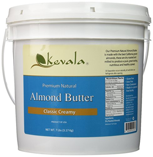 Book Cover Almond Butter Creamy, Kevala, 7 Lbs Pail