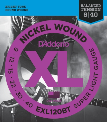 Book Cover D'Addario XL Nickel Wound Electric Guitar Strings, Super Light, Balanced Tension Gauge - Round Wound with Nickel-Plated Steel for Long Lasting Distinctive Bright Tone and Excellent Intonation - 9-40, 1 Set