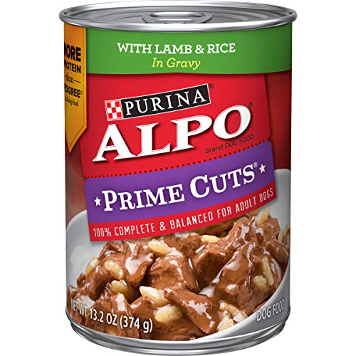 Book Cover Purina ALPO Gravy Wet Dog Food, Prime Cuts With Lamb & Rice in Gravy - (12) 13.2 oz. Cans