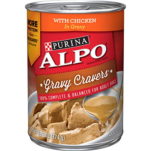 Book Cover Purina ALPO Gravy Wet Dog Food, Gravy Cravers With Chicken - (12) 13.2 oz. Cans