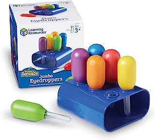 Book Cover Learning Resources LER2779 Jumbo Eyedroppers, Set of 6 with Stand