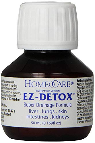 Book Cover Homeocare Labs EZ-Detox Super Drainage Formula for Liver, Lungs, Skin, Intestines and Kidneys, .169 Fluid Ounce