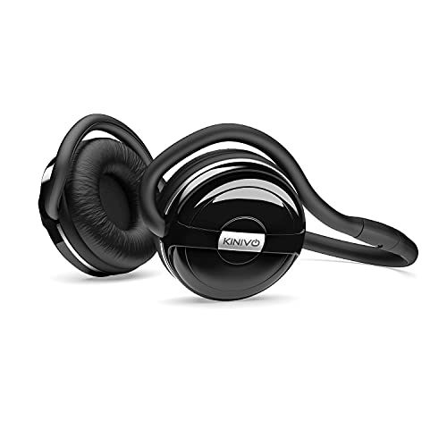 Book Cover Kinivo BTH240 Bluetooth Headphones (Black, On-Ear, Wireless Music, Hands-Free Calling, Built-in Mic, Foldable, Memory Form Earpads, Travel Bag)