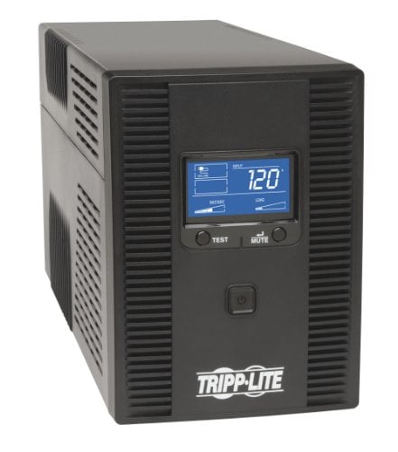 Book Cover Tripp Lite 1500VA UPS Battery Back Up AVR LCD Display 10 Outlets 120V 810W Tel & Coax Protection USB, 3 Year Warranty & $250,000 Insurance (OMNI1500LCDT)