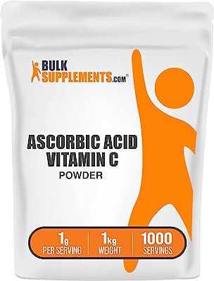Book Cover BulkSupplements Ascorbic Acid (Vitamin C) Powder (1 Kilogram)