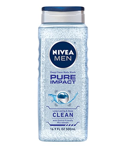 Book Cover NIVEA Men Pure Impact 3-in-1 Body Wash 16.9 Fluid Ounce (Pack of 3)
