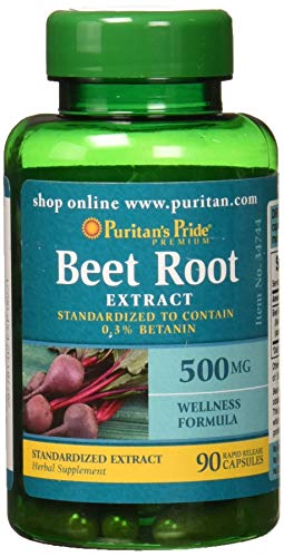 Book Cover Puritan's Pride Beet Root Extract 500mg, 90 Count