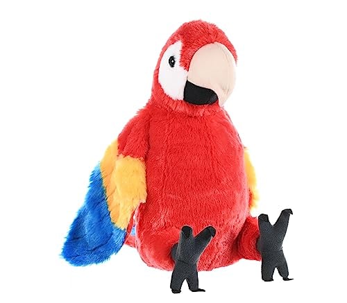 Book Cover Wild Republic Scarlet Macaw Plush, Stuffed Animal, Plush Toy, Gifts for Kids, Cuddlekins 12 Inches