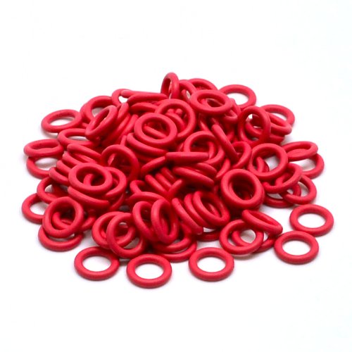 Book Cover Cherry MX Rubber O-Ring Switch Dampeners Red 40A-L - 0.2mm Reduction (125pcs)