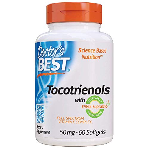 Book Cover Doctor's Best Tocotrienols Featuring Tocomin Suprabio 50 mg, 60 Count