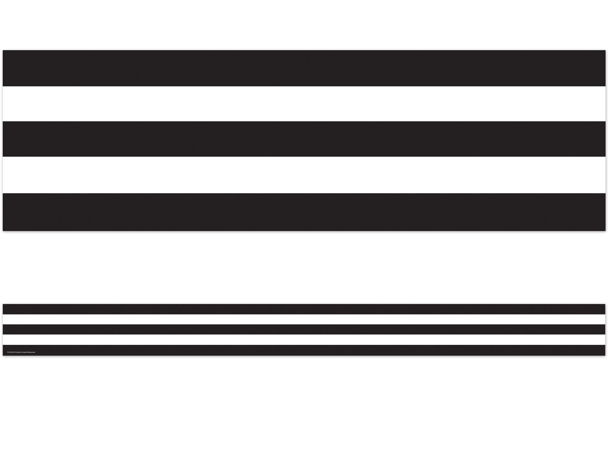 Book Cover Teacher Created Resources Black & White Stripes Straight Border Trim (5223)