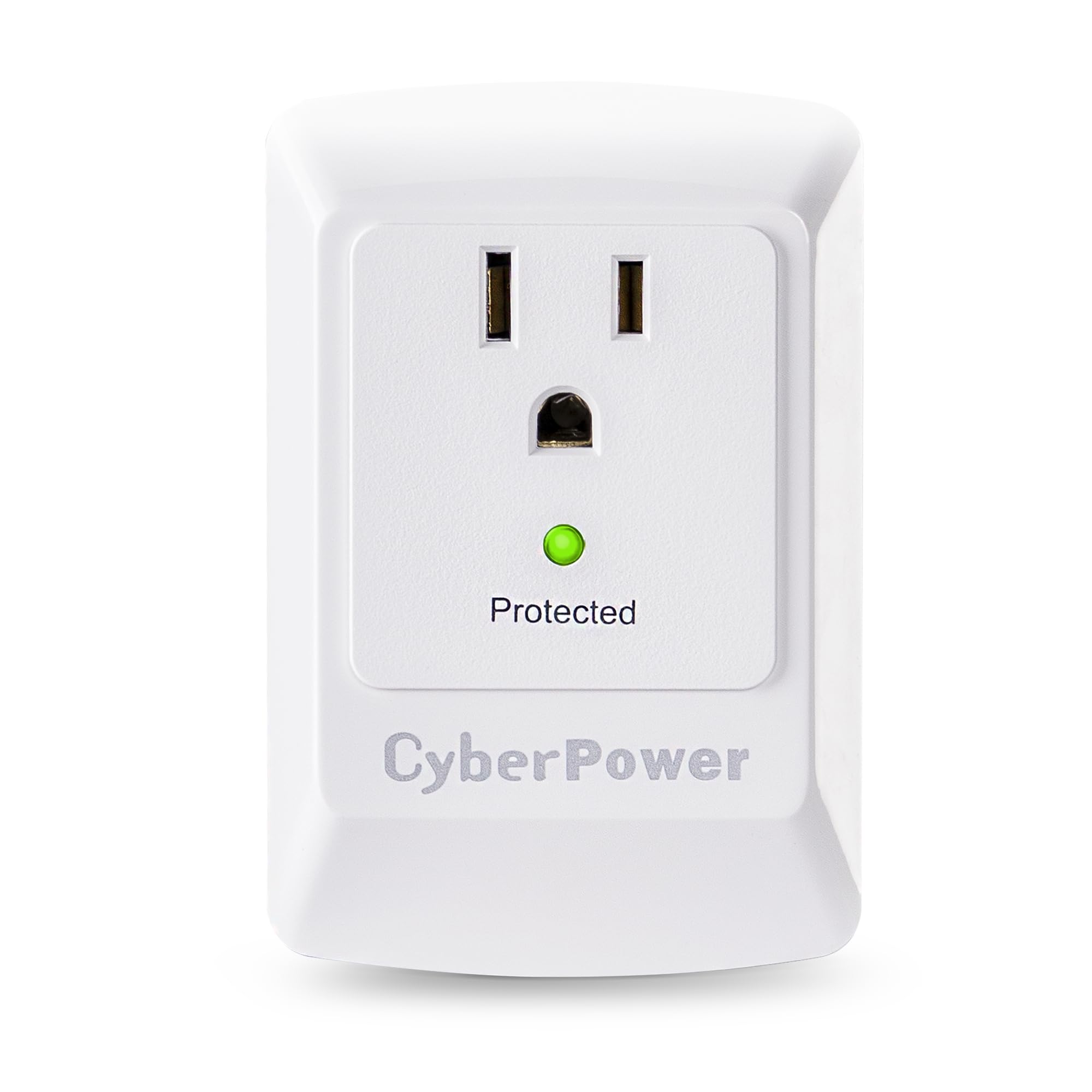 Book Cover CyberPower CSB100W Essential Surge Protector, 900J/125V, 1 Outlet, Wall Tap