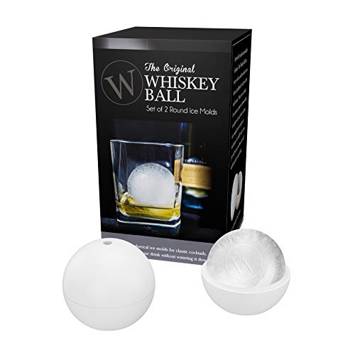 Book Cover The Original Whiskey Ball - Jumbo Ice Ball Mold - Two Pack - Bartending Essential