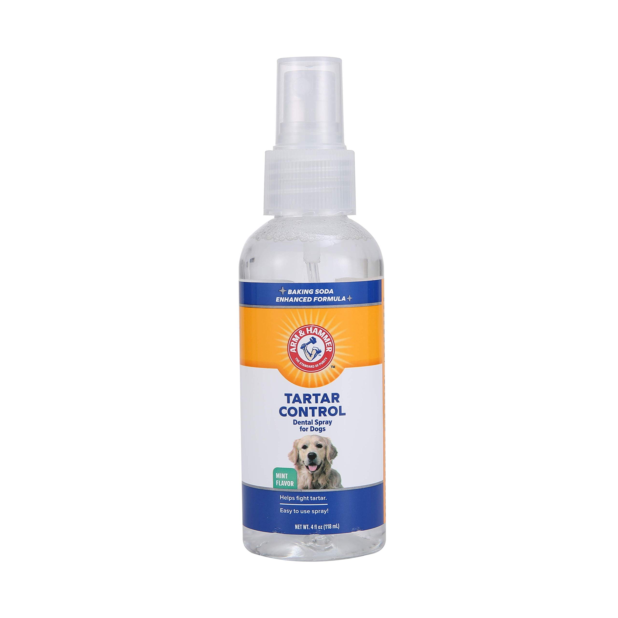 Book Cover Arm & Hammer for Pets Tartar Control Dental Spray for Dogs | Dog Dental Spray Reduces Plaque & Tartar Buildup Without Brushing | Mint Flavor, 4 Ounces Dental Spray - Tartar Control 4 Ounce (Pack of 1)